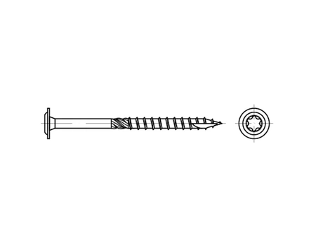 BUTLER PRO Holzbauschraube T40 TEK Ø8x180 mm 50 St.