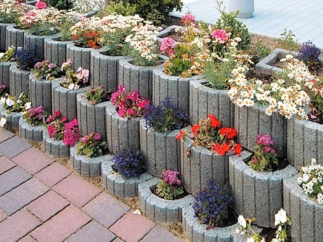 Flora Trend Mini-Florwall-Pflanzring grau 33x27x20 | Schröder Bauzentrum